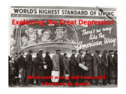 Session 15 Explaining the Great Depression 2011