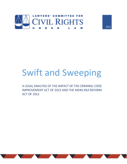 A Legal Analysis of the Impact of the Criminal Code Improvement