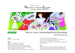 How to Look: Illustrating/Writing Workshop