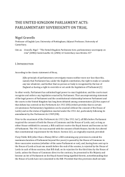 the united kingdom parliament acts