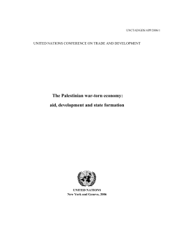 The Palestinian war-torn economy: aid, development and
