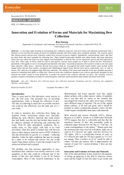 Print this article - European Ecocycles Society