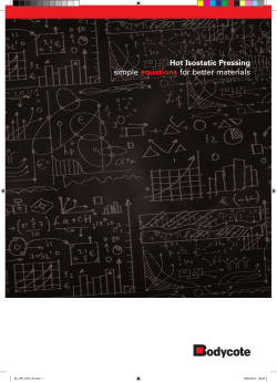 Hot Isostatic Pressing simple equations for better materials