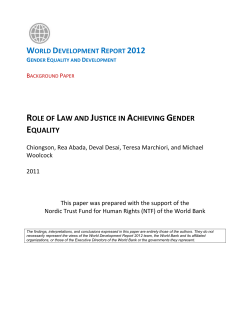 role of law and justice in achieving gender equality