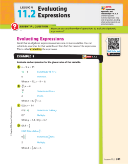 Evaluating Expressions