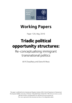 Triadic Political Opportunity Structures