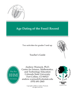 Teaher Guide - The Virtual Petrified Wood Museum