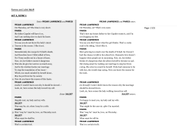 Romeo and Juliet Act 4 Page | 101 ACT 4, SCENE 1