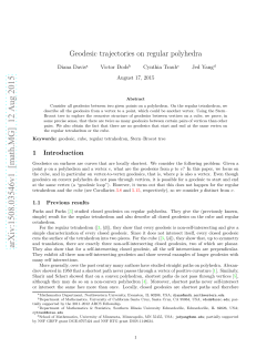 Geodesic trajectories on regular polyhedra