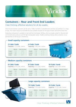 Containers &ndash; Rear and Front End Loaders