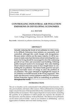 controlling industrial air pollution emissions in developing economies