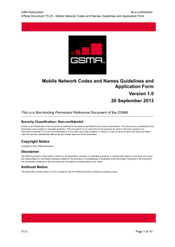 Mobile Network Codes and Names Guidelines and