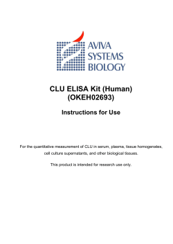 CLU ELISA Kit (Human) (OKEH02693)
