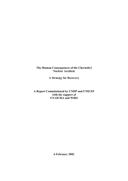 The Human Consequences of the Chernobyl Nuclear Accident A