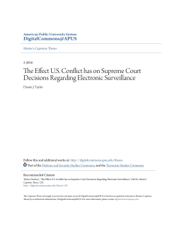 The Effect U.S. Conflict has on Supreme Court Decisions Regarding