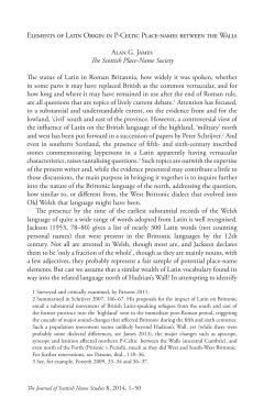 Elements of Latin Origin in P-Celtic Place-names