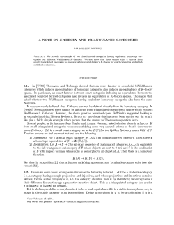 A NOTE ON K-THEORY AND TRIANGULATED CATEGORIES