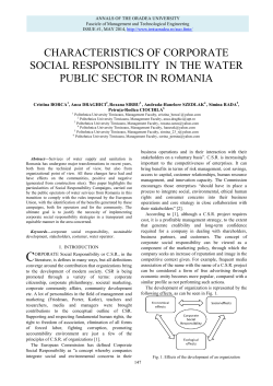 characteristics of corporate social responsibility in the water public