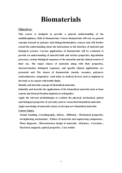 Biomaterials - O6U E