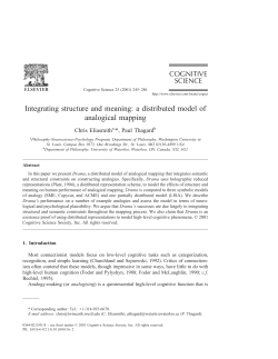 Integrating structure and meaning: a distributed model