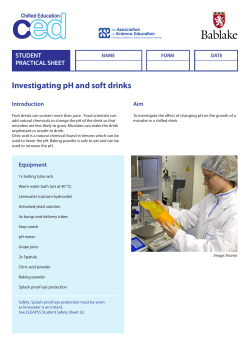 Investigating pH and soft drinks