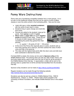 Penny Wars Instructions - University of Illinois College of Veterinary