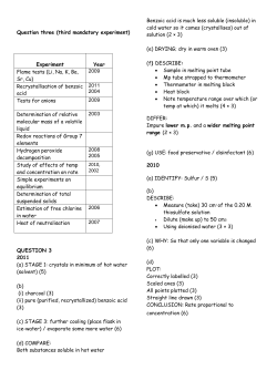 Leaving Cert Chemistry Question 3