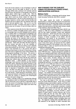 New evidence for the earliest human occupation in Torres Strait