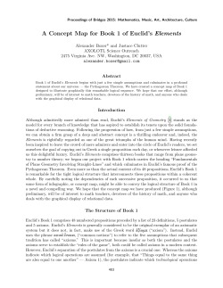 A Concept Map for Book 1 of Euclid`s Elements