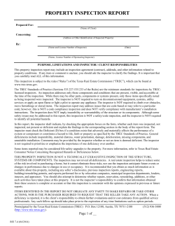REI 7-4 Property Inspecton Report