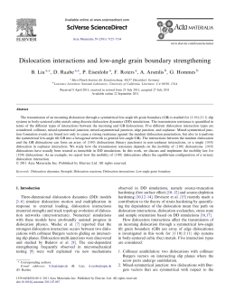 Dislocation interactions and low-angle grain