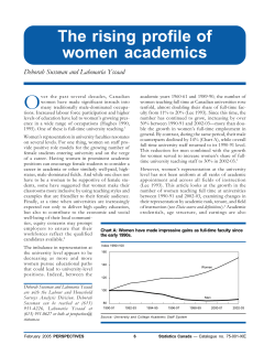 The rising profile of women academics