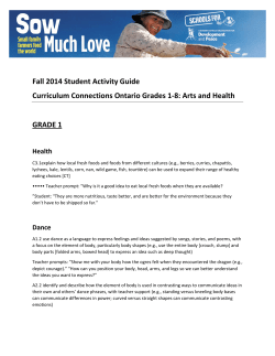 ON 1-8 Arts and Health - Development and Peace