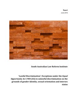 SA - Adelaide Law School - The University of Adelaide