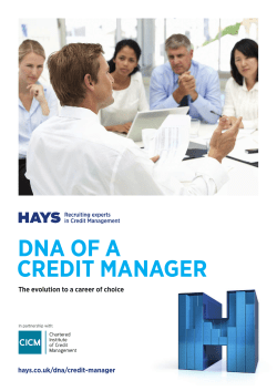 DNA of a Credit Manager - Institute of Credit Management