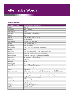Alternative Words - UPMC Health Plan