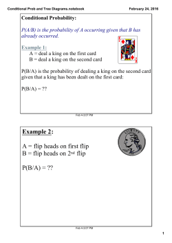 10.3 Conditional Prob and Tree Diagrams