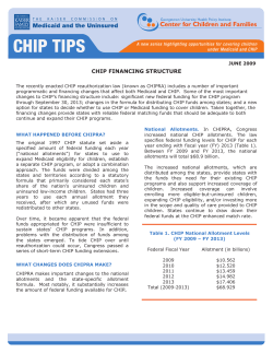 CHIP Financing Structure - Georgetown Center for Children and