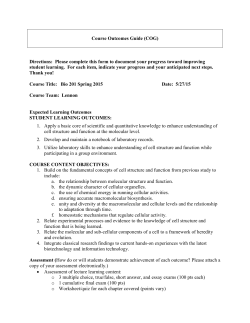 Course Outcomes Guide (COG) - Hagerstown Community College