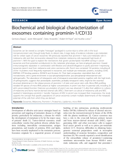 Biochemical and biological characterization of exosomes containing