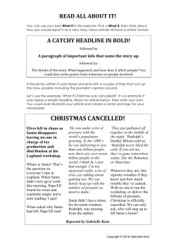CHRISTMAS CANCELLED!