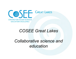 COSEE for web - COSEE Great Lakes