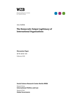 The Democratic Output Legitimacy of International