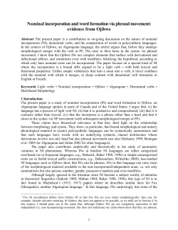 Pseudo noun conflation in Ojibwa - McGill Blogs