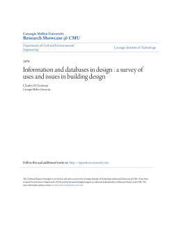 Information and databases in design : a survey of uses and issues in
