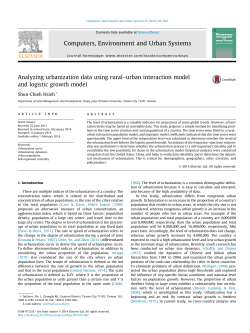 urban interaction model and logistic growth model