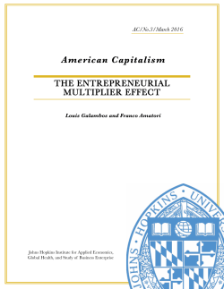 The Entrepreneurial Multiplier Effect