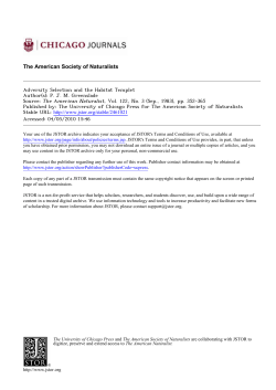 "A" (adversity) selected species