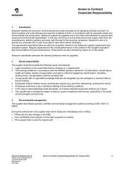 Corporate Responsibility appendix to contract