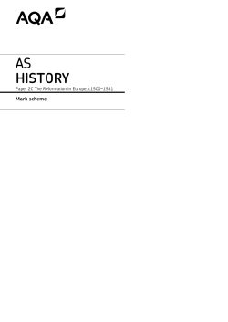 AS History Specimen mark scheme Paper 2C